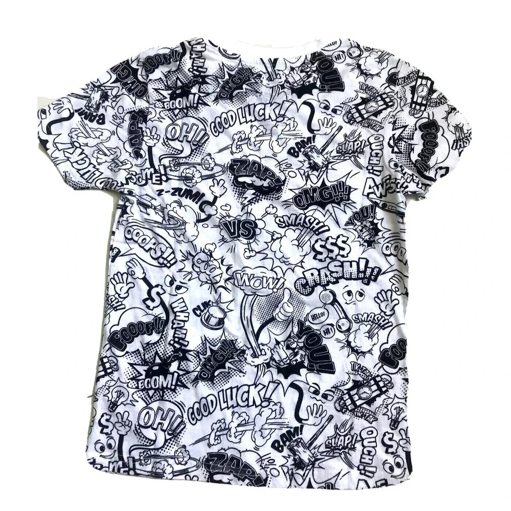 Brooklyn's Best Boys Comic Book Pop Art Graphic Print Cotton T-Shirt White 7
